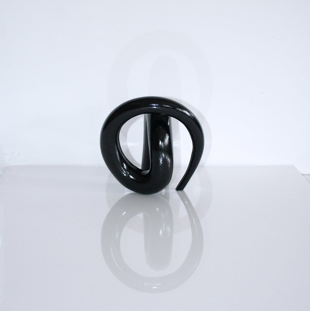 Contorted glossy black