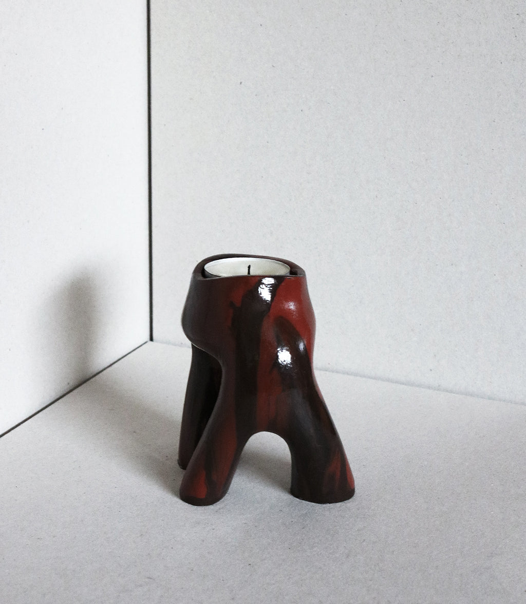Candle holder Maroon