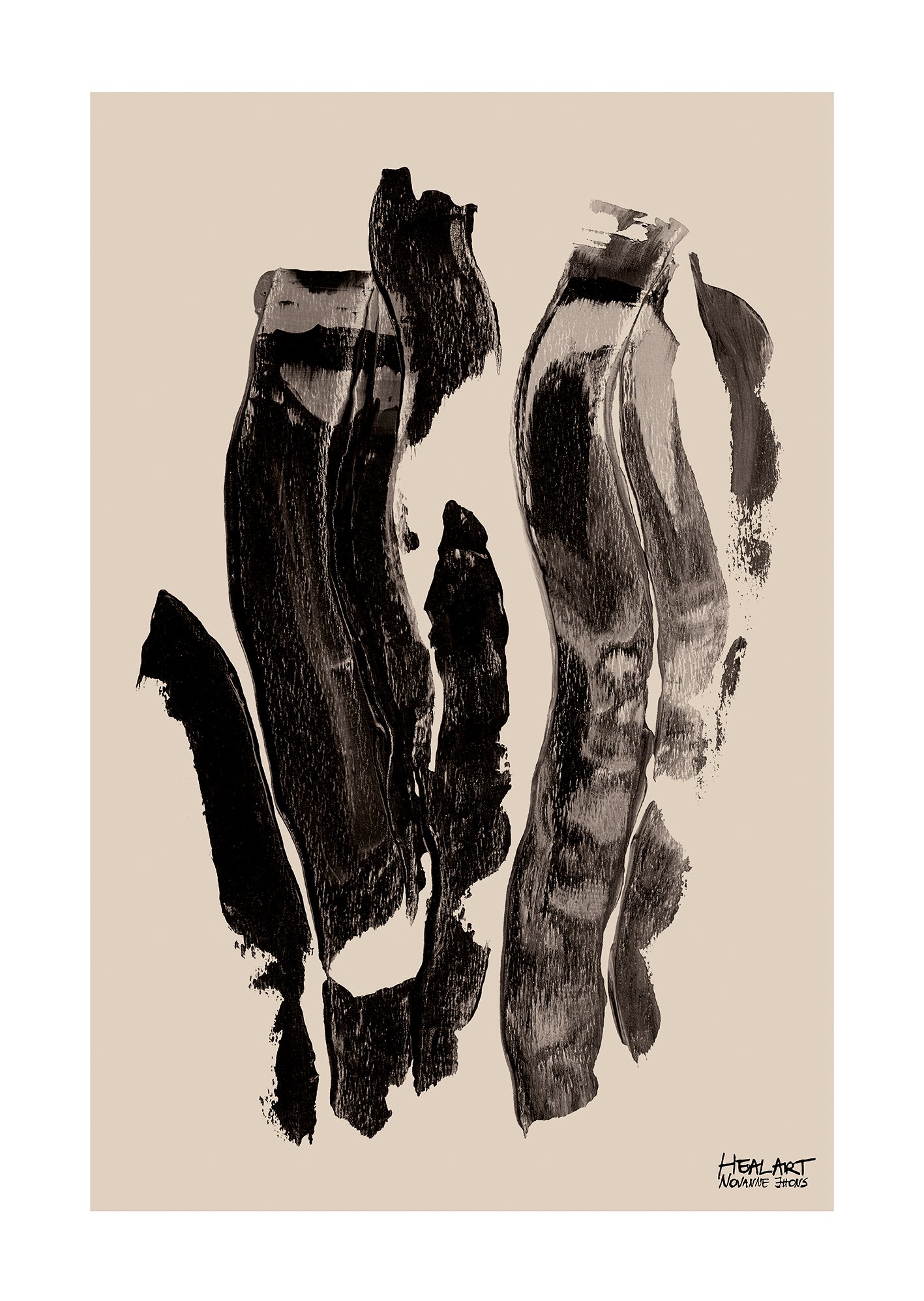 Beige Abstract Wall Art